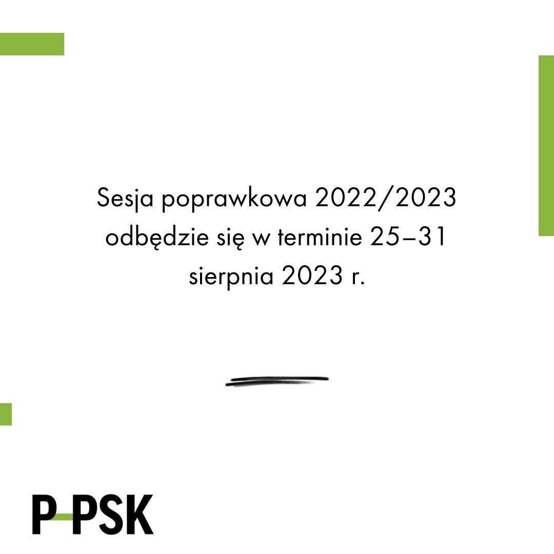 Terminy sesji poprawkowej 2022/2023